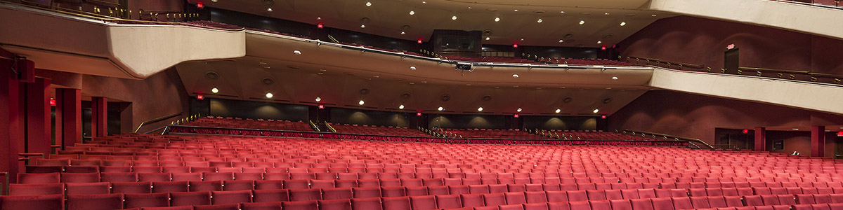 Interior view from the stage to the seats in the Civic Theater.