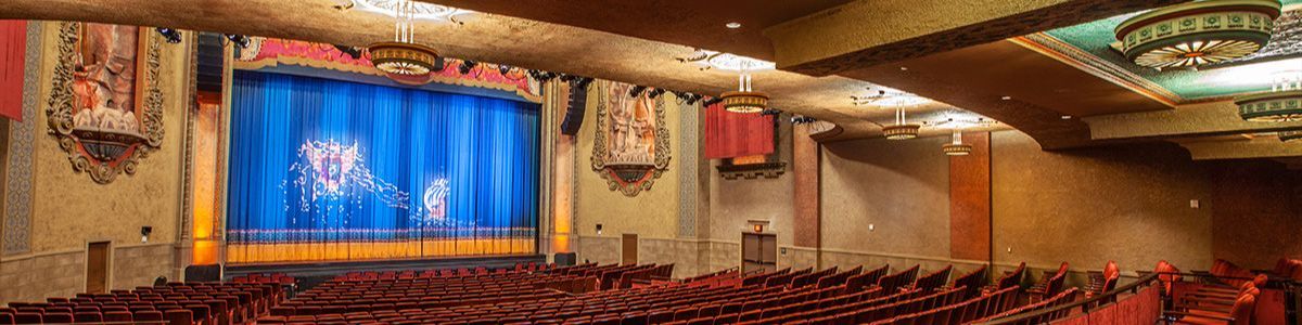Interior of the Balboa Theater from stage right seats, looking towards the stage.